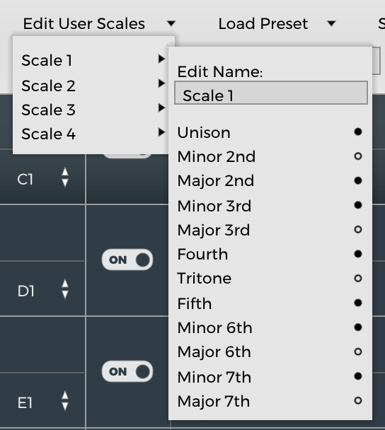 Edit Scales GUI